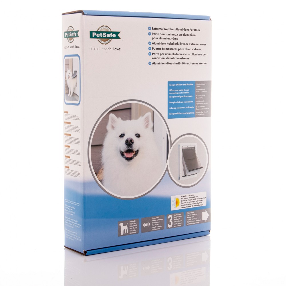 Aluminium Medium Extreme Weather Dog Flap For UPVC