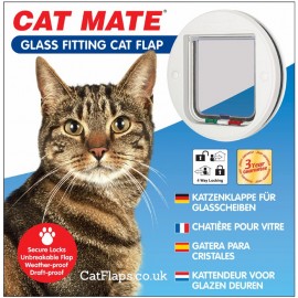 Cat Mate 210w Glass Fitting 4 Way Locking Cat Flap Cat Mate 