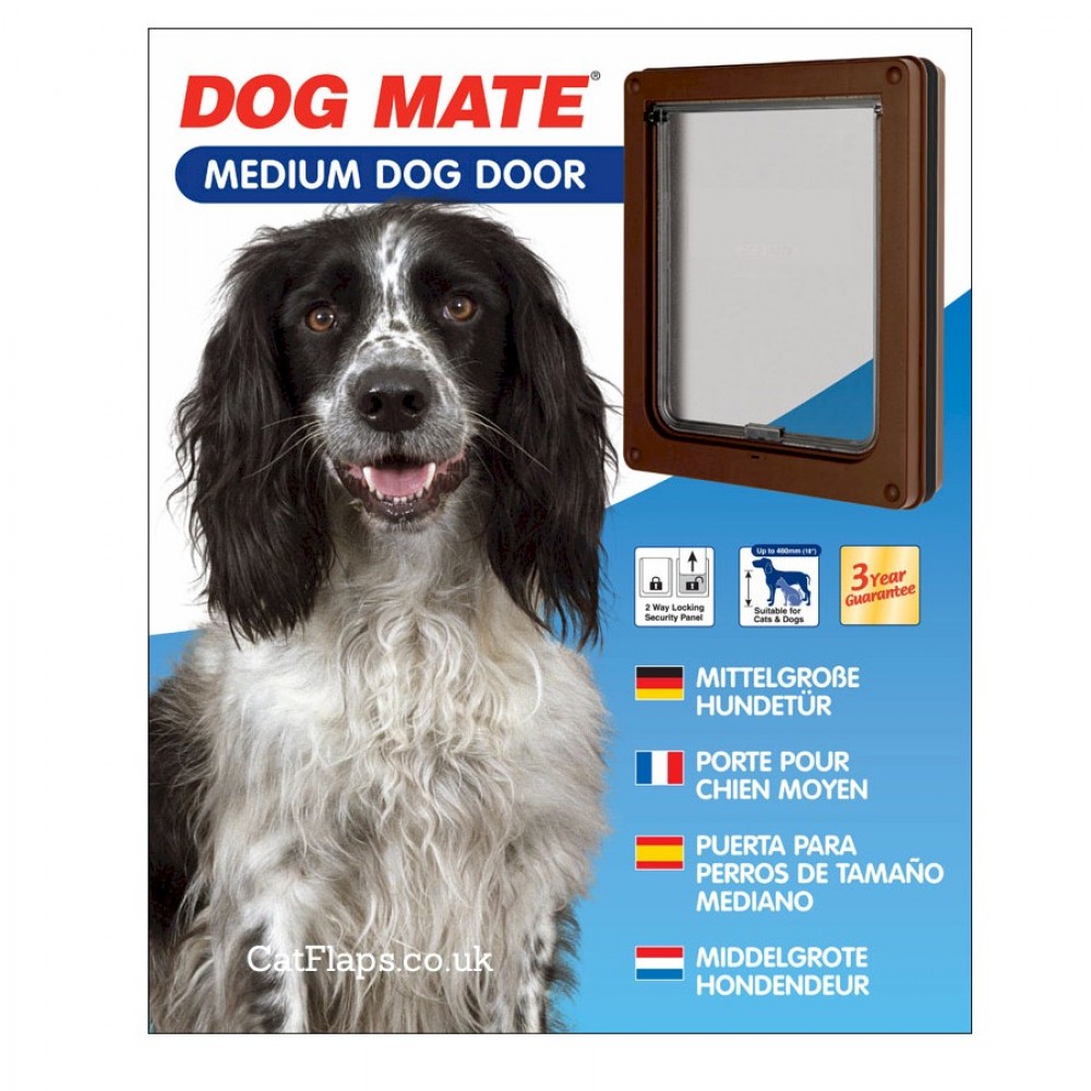 Dog Mate 215 Medium Dog Flap Brown