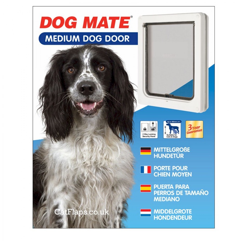 Dog Mate Medium Dog Door White 215w