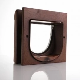 Magnetic Cat Flap Brown 224mm x 224mm – 4-Way Locking, Weather-Resistant & Secure Access