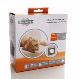 Magnetic Cat Flap Brown 224mm x 224mm – 4-Way Locking, Weather-Resistant & Secure Access