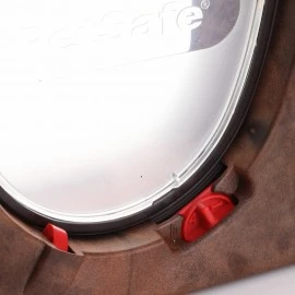Magnetic Cat Flap Brown 224mm x 224mm – 4-Way Locking, Weather-Resistant & Secure Access