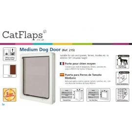 Closer Pets - Dog Mate - Medium Dog Door - White  - 215W