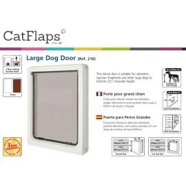 Large Dog Flap  Closer Pets Dog Mate White 216W