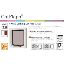 Cat Mate White 4 Way Locking Cat Flap - 309W