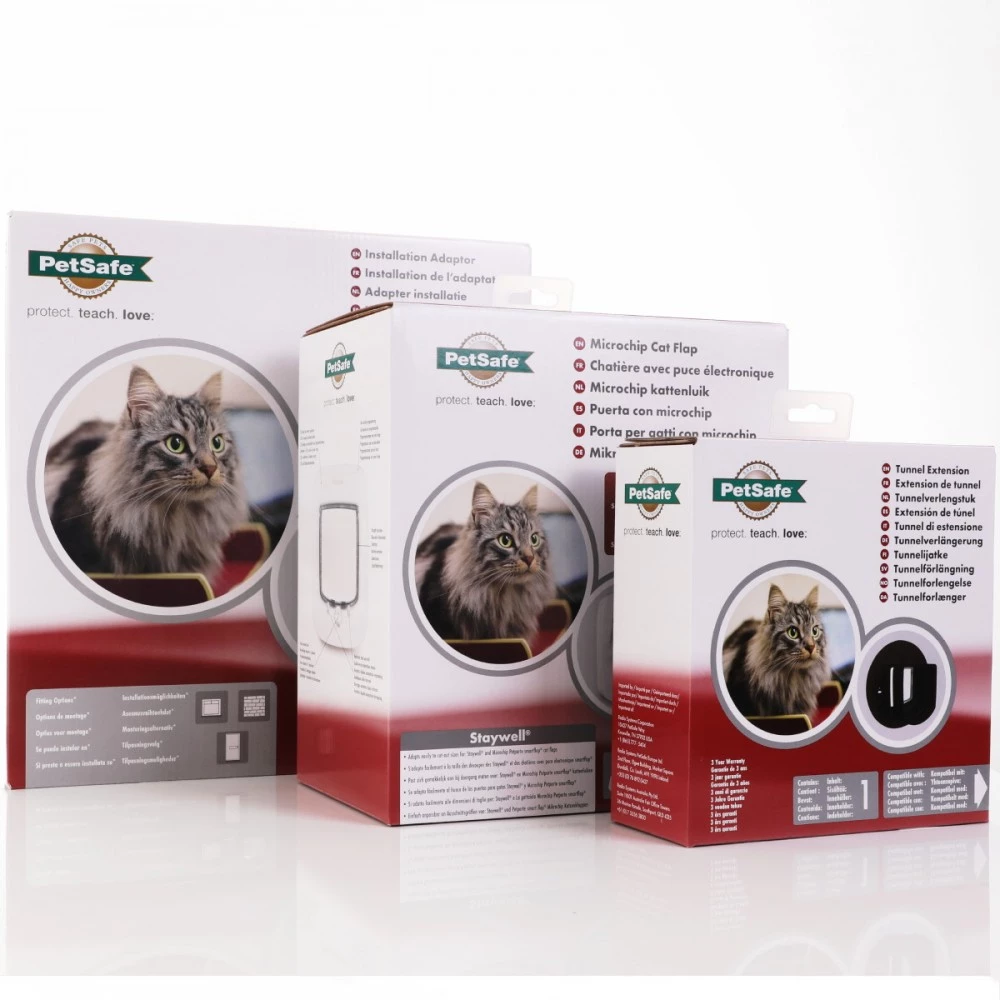 PetSafe Microchip Cat Flap Wall Kit – Wall Depth Up to 322 mm (5-Extension Tunnel)