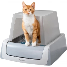 ScoopFree™ Covered Self-Cleaning Litter Box (Second Gen) – Automatic Odour Control, Hooded Design, Low-Tracking Crystal Litter