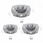Medium Grey Dog Bed Antibacterial Breathable 