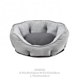 Medium Grey Dog Bed Antibacterial Breathable 