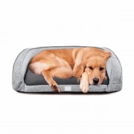 Extra large Dog Bed Grey Antibacterial Bolstered 
