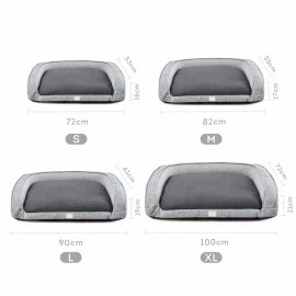 Extra large Dog Bed Grey Antibacterial Bolstered 