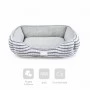 Puppy Bed OHANA Florence Square Blue Stripe Medium 