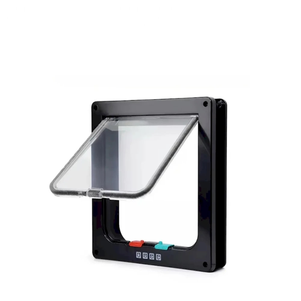 Small - 4-Way Locking Cat Door Flap – Black