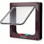 Large - 4-Way Locking Cat Door Flap – Brown
