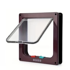 Medium - 4-Way Locking Cat Door Flap – Brown