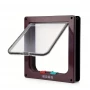 Medium - 4-Way Locking Cat Door Flap – Brown