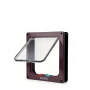 Small - 4-Way Locking Cat Door Flap – Brown