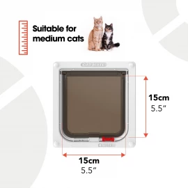 Cat Mate Standard Locking Cat Flap - White 304W