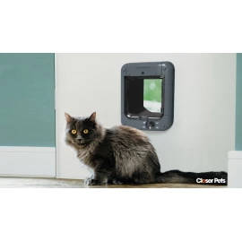 Closer Pets Cat Mate Microchip Cat Flap 7024 Graphite Grey