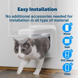 PetPorte Smart Flap - Microchip  - White