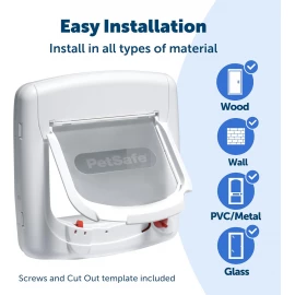 Staywell 420 Deluxe Magnetic Cat Flap Woodgrain