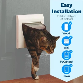 Petsafe Staywell - Classic 4 Way Locking Cat Flap With Tunnel - 917