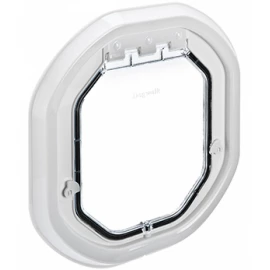 Dogwalk Glass Fitting Dog Door - White - G-DDW