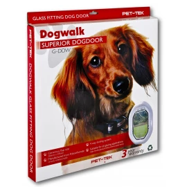 Dogwalk Glass Fitting Dog Door - Clear – G-DDC