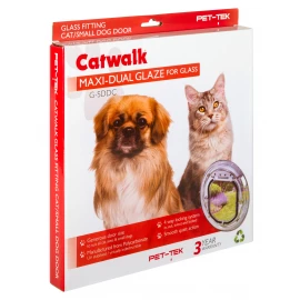 Pet-Tek Maxi Dual Glaze Pet Door – Clear (G-SDDC)