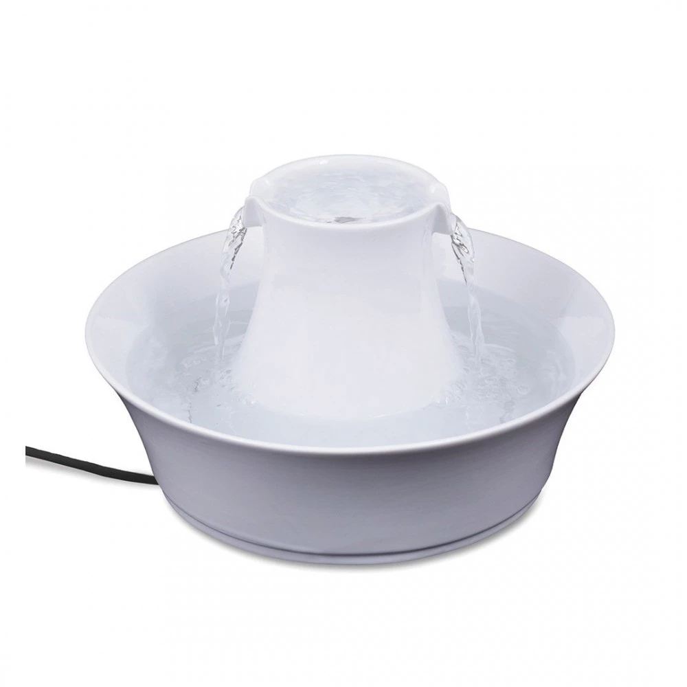 PetSafe Drinkwell Ceramic Avalon Pet Fountain – 2L Automatic Water Dispenser for Cats & Dogs