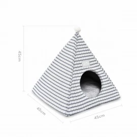 Teepee Cat Tent Bed Blue