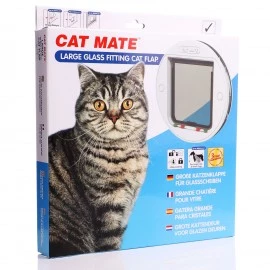 Cat Mate 357 Large Cat & Small Dog Glass-Fitting Cat Flap – Slimline & Secure
