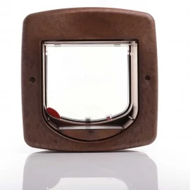 Staywell 420 Deluxe Magnetic Cat Flap Woodgrain