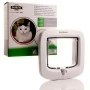 PetSafe Manual White 4-Way Locking Cat Flap – Secure & Easy-to-Install Cat Door
