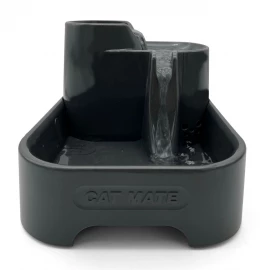 Cat Mate Grey 3-Level Water Fountain 335G | 2L Pet Fountain for Cats & Small Dogs