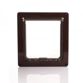 Cat Mate Brown 4 Way Locking Cat Flap - 309B
