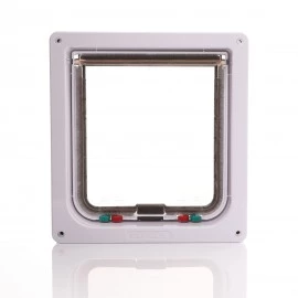 Cat Mate Large Cat Flap 4-Way Lock, White 221W