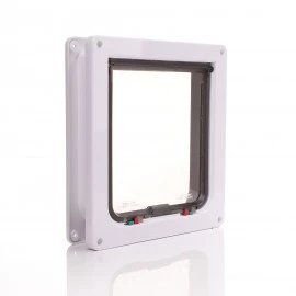 Cat Mate Large Cat Flap 4-Way Lock, White 221W