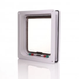 Cat Mate Large Cat Flap 4-Way Lock, White 221W