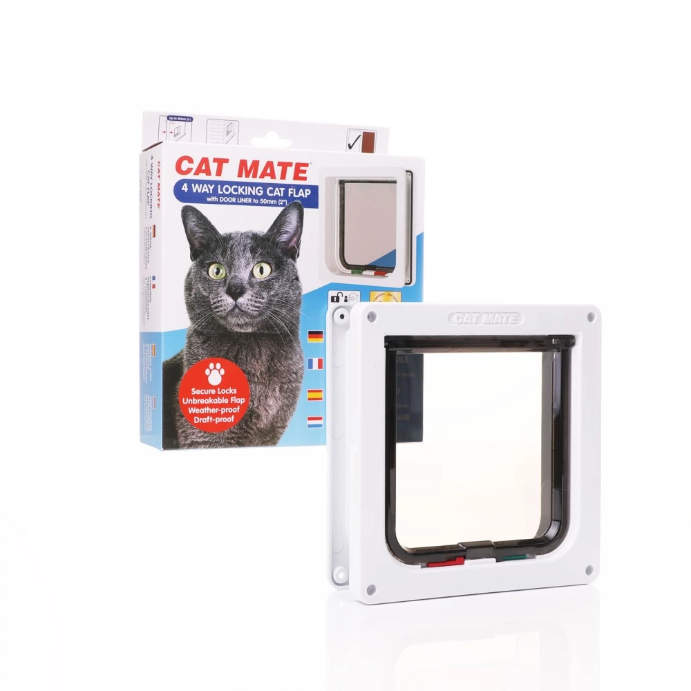Cat Mate 235W  White Self-Lining Cat Door