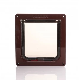 Cat Mate Brown 4 Way Locking Cat Flap - 309B