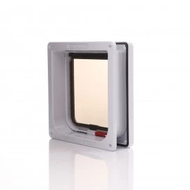 Cat Mate Lockable Cat Flap with Door Liner to 50mm White (2 inches) - 234W