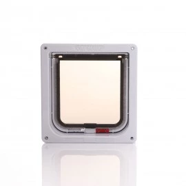 Cat Mate Lockable Cat Flap with Door Liner to 50mm White (2 inches) - 234W