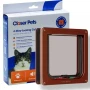Cat Mate 4-Way-Locking Cat Flap with Door Liner to 50mm (2 inches) – Brown - 235B