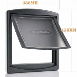 Large Dog Door - Slate Grey On White Ral 7015