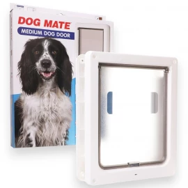 Closer Pets - Dog Mate - Medium Dog Door - White  - 215W