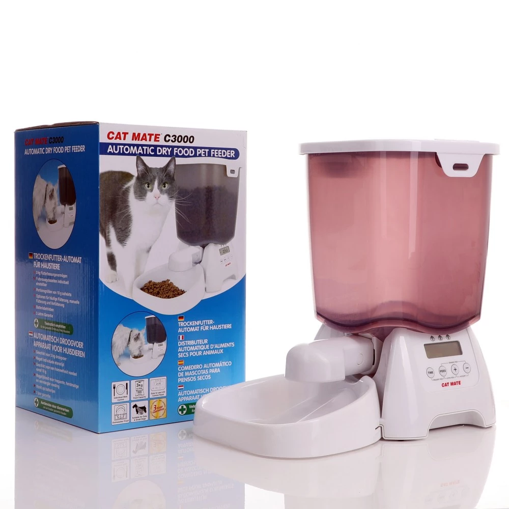 Cat Mate Multi-meal Automatic Dry Food Pet Feeder with Digital Timer (C3000)