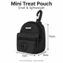 TAGOON Mini Dog Treat Pouch with Poo Bag Holder – Black