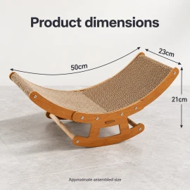 Cat Rocking Scratcher Lounger – Brown